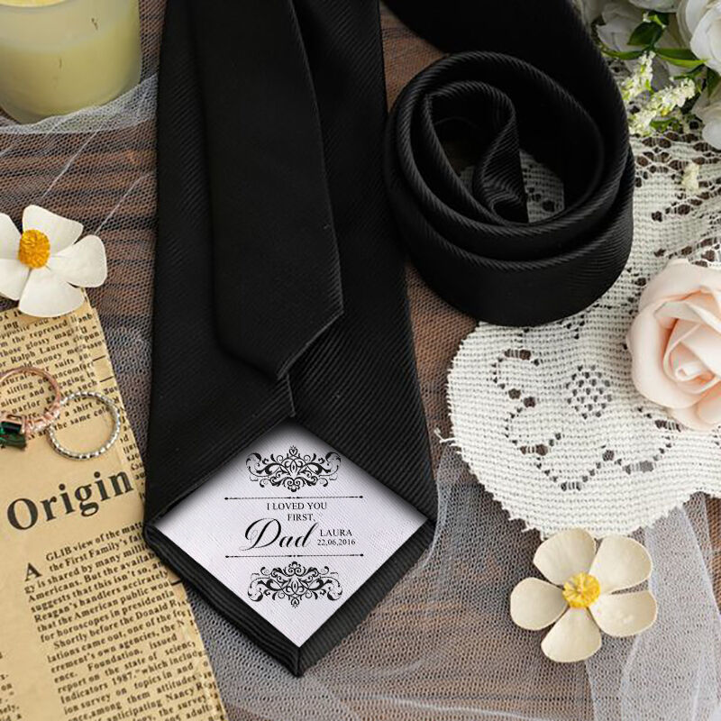Custom Name Tie with Beautiful Pattern Precious Gift for Father's Day