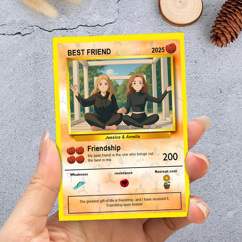 Personalized Picture Poke Card Interesting Gift for Best Friends