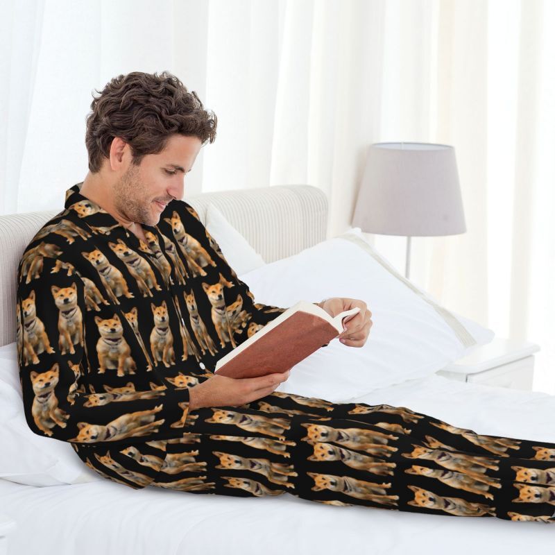 Personalized Pajamas Custom Pet Full Body Photo Arrangement Pattern Design Funny Gift for Pet Lovers