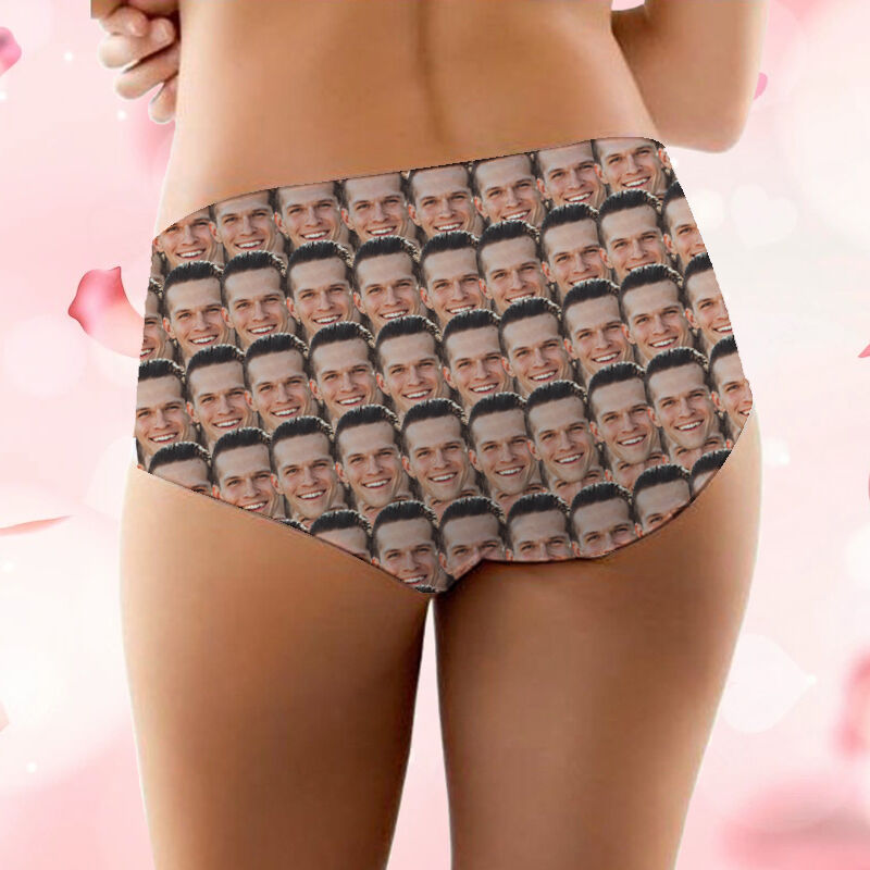 Personalized Face Picture Women's Underwear Interesting Gift for Wife