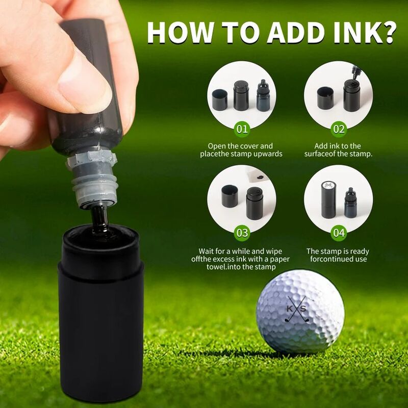 Personalized Golf Ball Stamp Metal Stamp Color Ink Ball Accessories Golfer Gift for Birthday