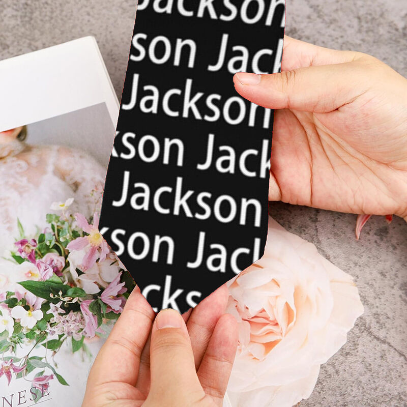 Custom Name Tie Wonderful Gift for Boyfriend