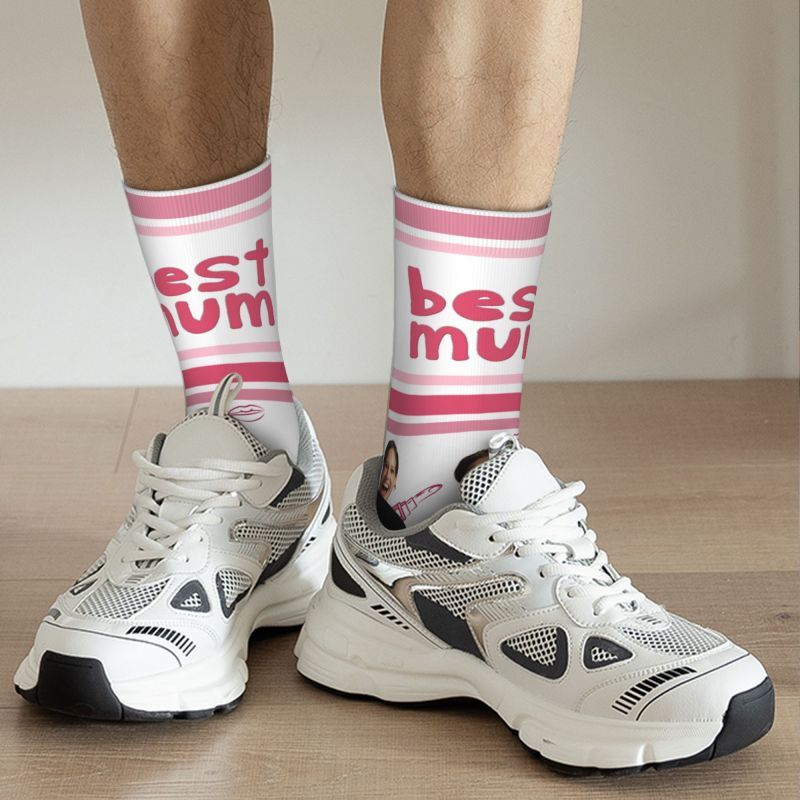 Personalized Face Socks Can Be Added with Name and Photo