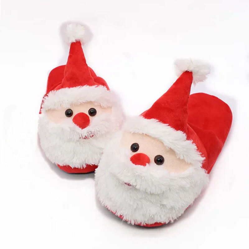 Santa Claus Cotton Slippers Indoor Warm Cute Christmas Gift for Kids and Adults