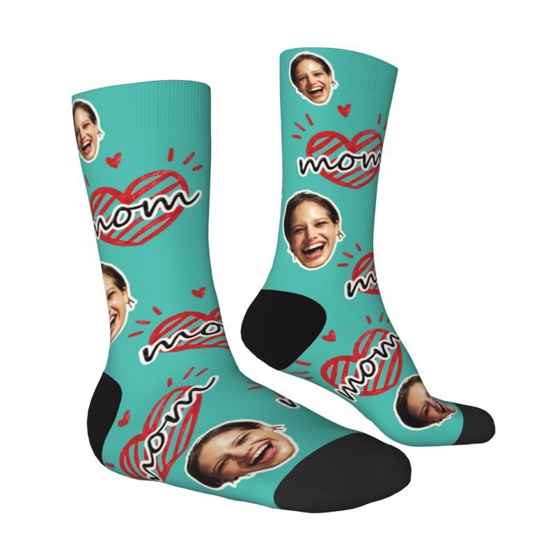 Custom Face Socks Add Photos Mother's Day Gift