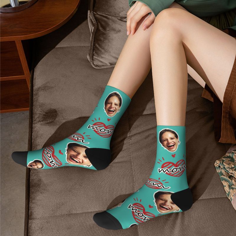 Custom Face Socks Add Photos Mother's Day Gift
