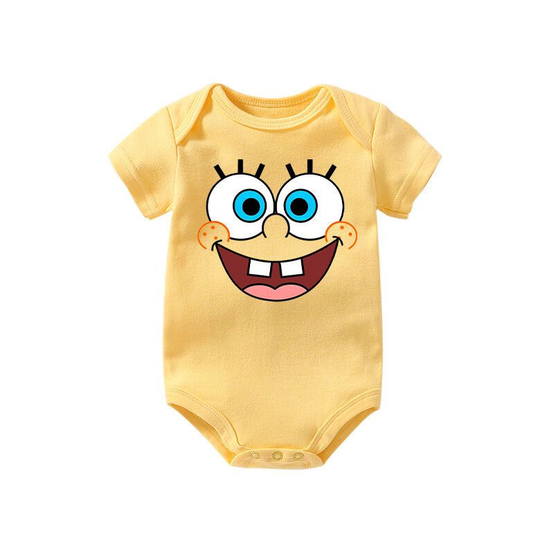 Personalized Baby Onesie SpongeBob SquarePants Cute Character Design Creative Baby Shower New Mom Gift