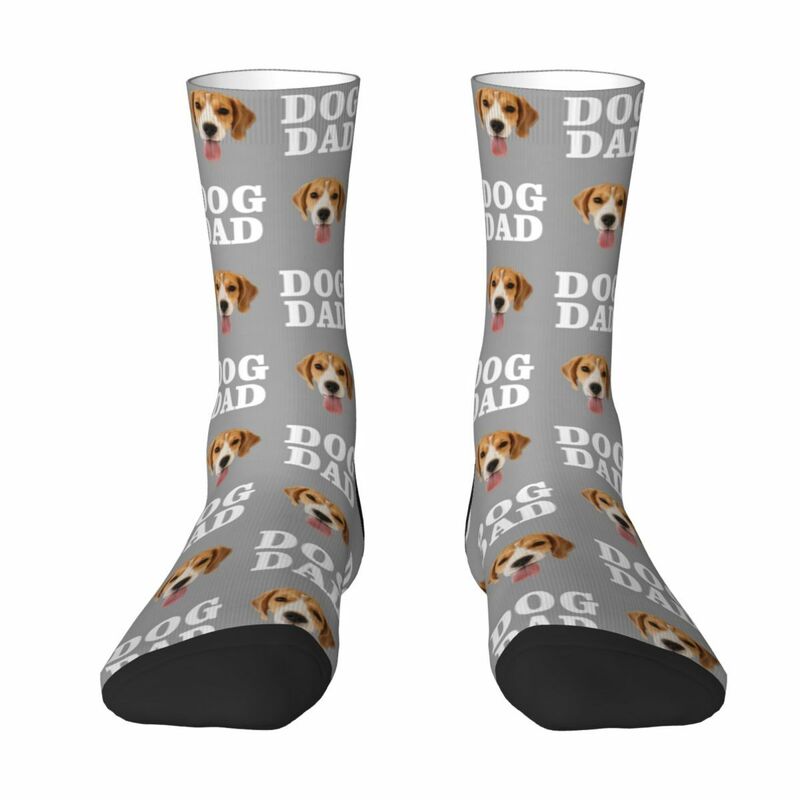 "DOG DAD" Customized Face Socks with Photos Added as a Gift for Pet Owners