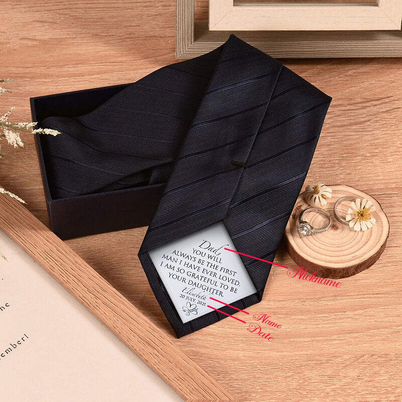 Custom Name Tie Warm Gift for Father's Day
