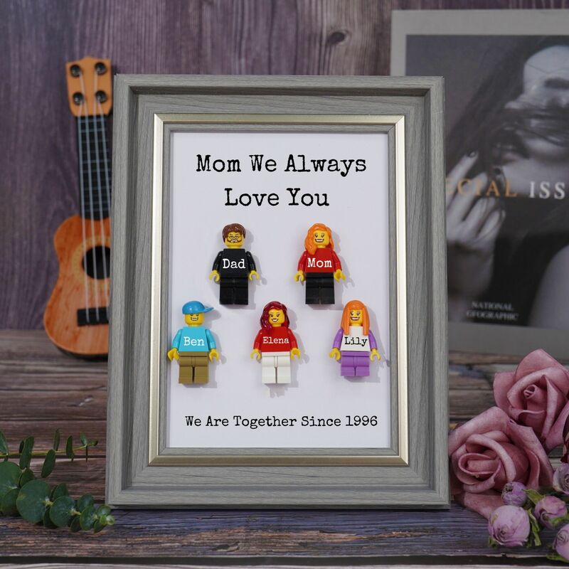 Personalized Minifigure Frame Warm Gift For Mom