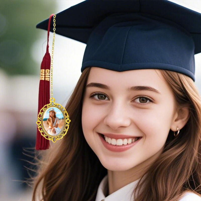 Personalized Tassel Photo Pendant Commemorative Gift Mini Photo Frame for Graduation