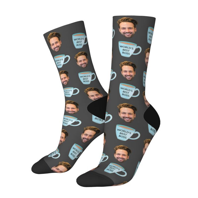 Personalized Face Socks Add Photos for a Fun Gift for Boss