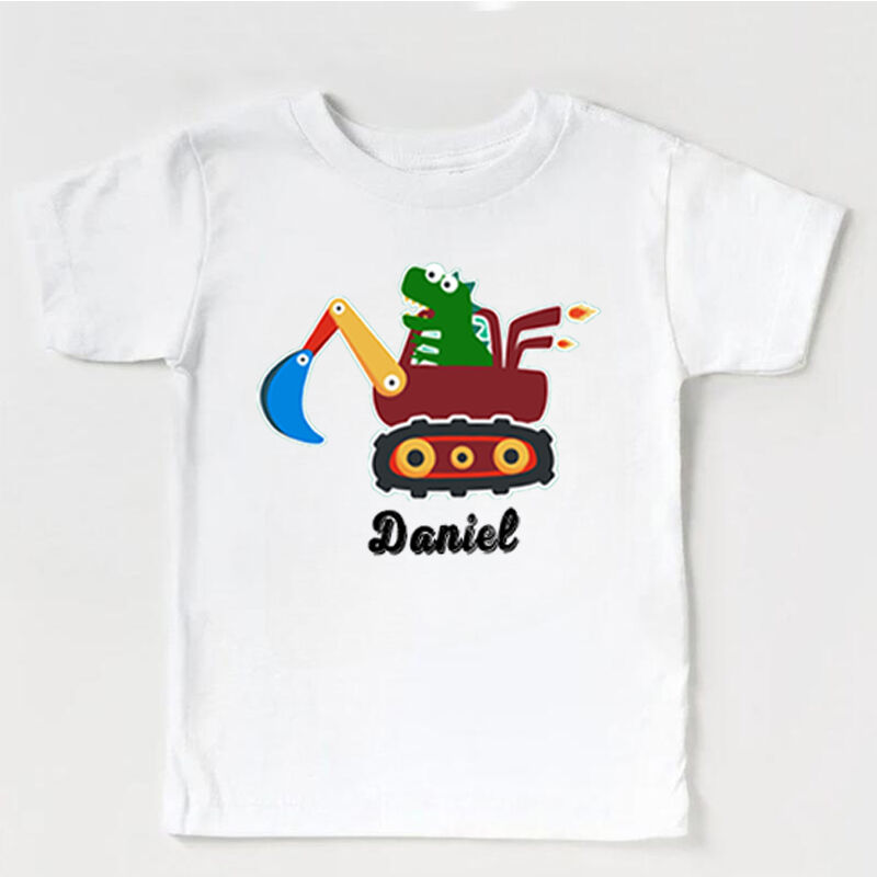 Personalized Kids T-Shirt With Customized Name And Cute Cartoon Pattern Children's Gifts