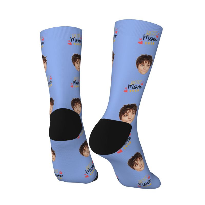 Custom Face Socks with Kid Photos for Mother's Day