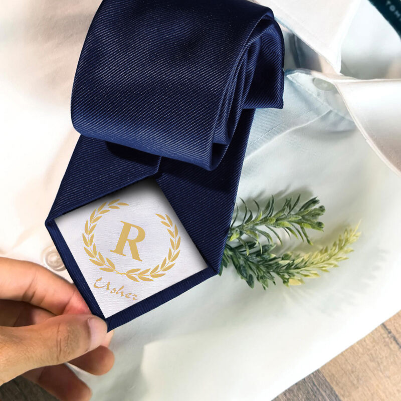 Custom Name Tie with Custom Letter Interesting Gift for Husband