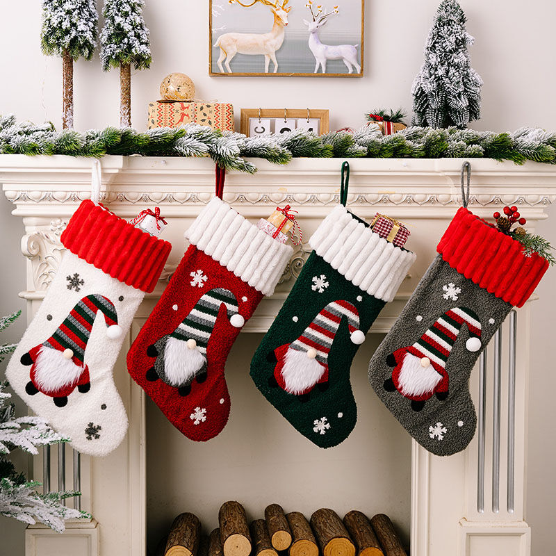 Personalized Dwarf Snowflake Knitted Custom Name Christmas Stockings