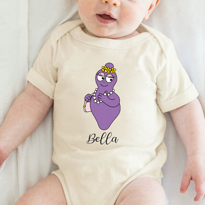 Personalized Baby Onesie Barbapapa Cartoon Kids Pattern Design Perfect Baby Shower Gift for Family