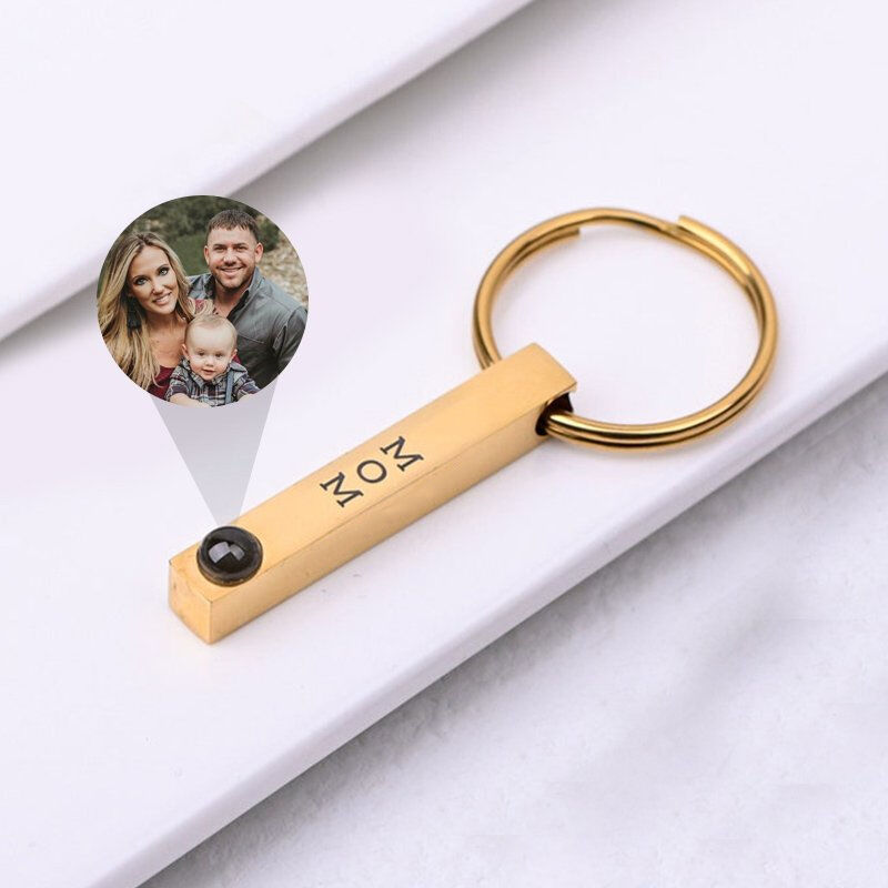 Personalized Photo Bar Projection Keychain