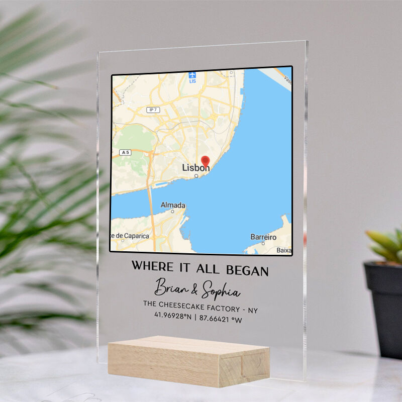 Personalized Acrylic Plaque Where It All Began with Custom Special Day ...