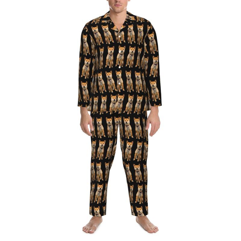 Personalized Pajamas Custom Pet Full Body Photo Arrangement Pattern Design Funny Gift for Pet Lovers