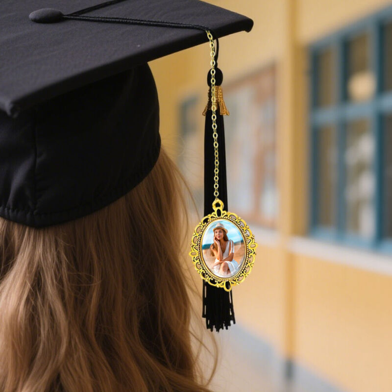 Personalized Tassel Photo Pendant Commemorative Gift Mini Photo Frame for Graduation