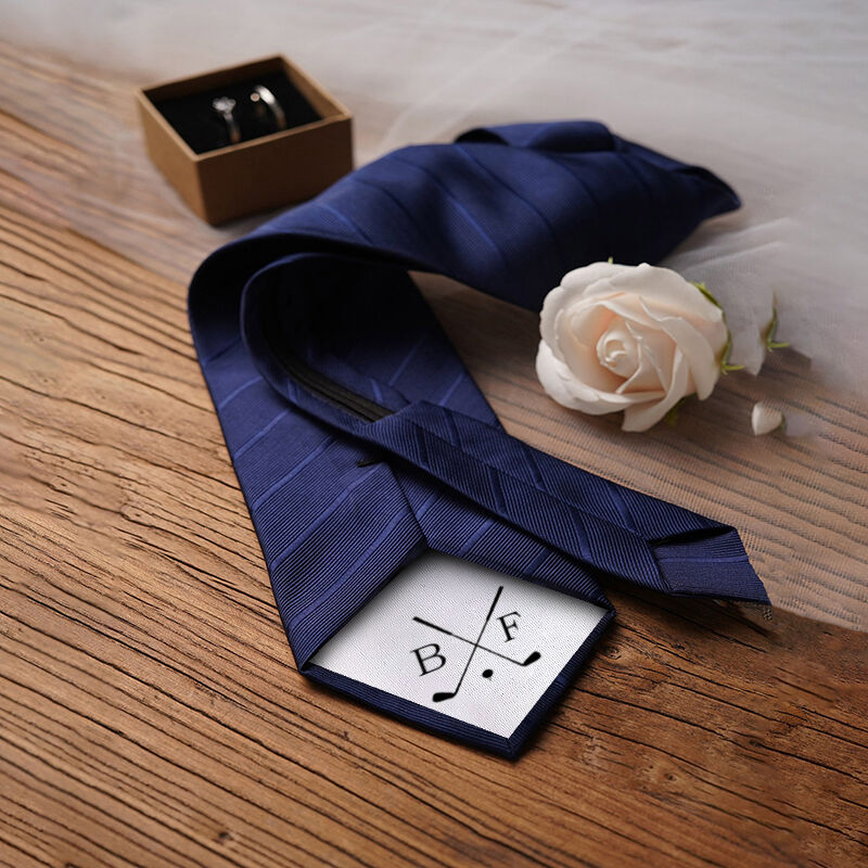 Custom Letter Tie with Golf Pattern Cool Gift for Husband