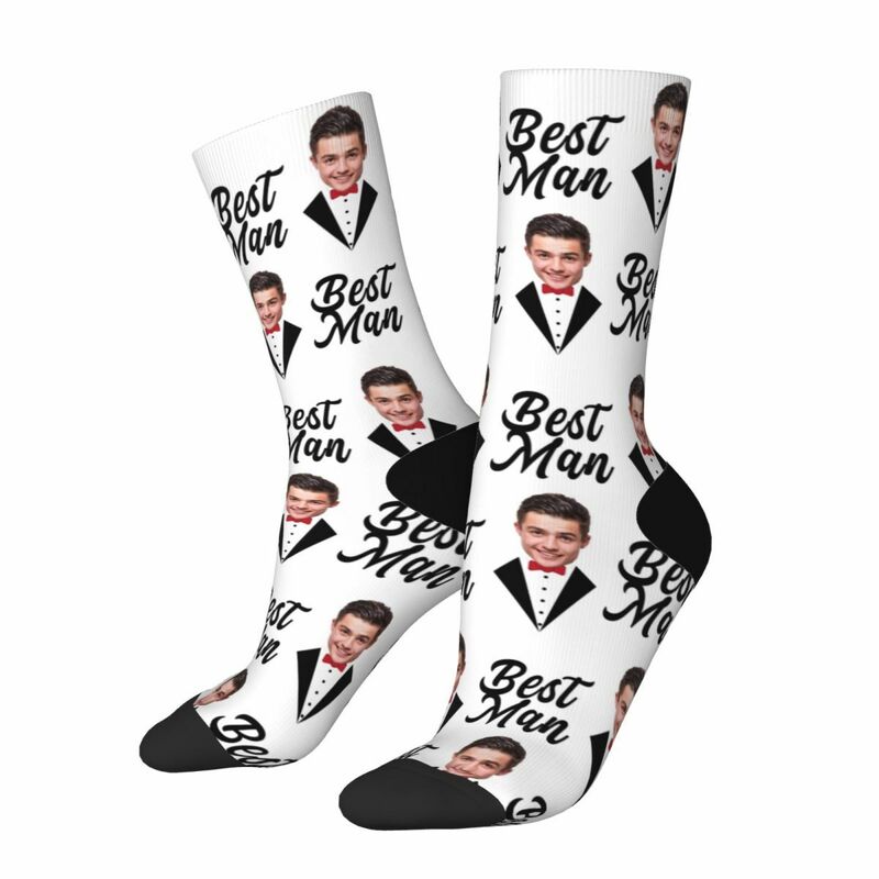 "Best Man" Personalized Face Socks Are the Best Gift for Him