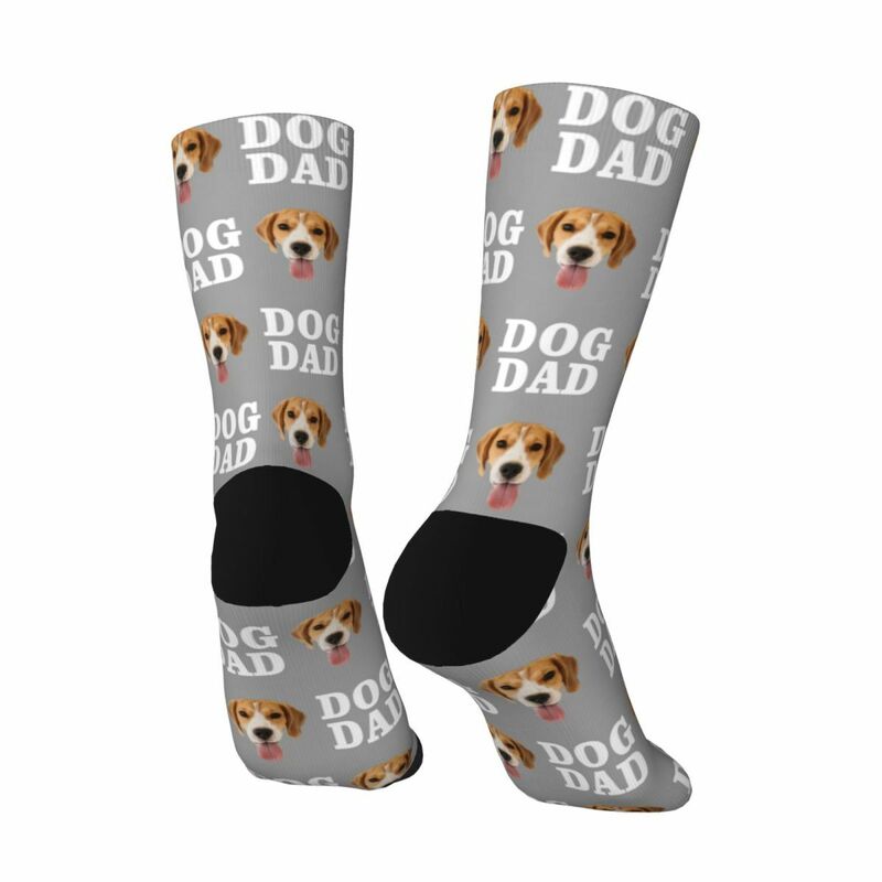 "DOG DAD" Customized Face Socks with Photos Added as a Gift for Pet Owners