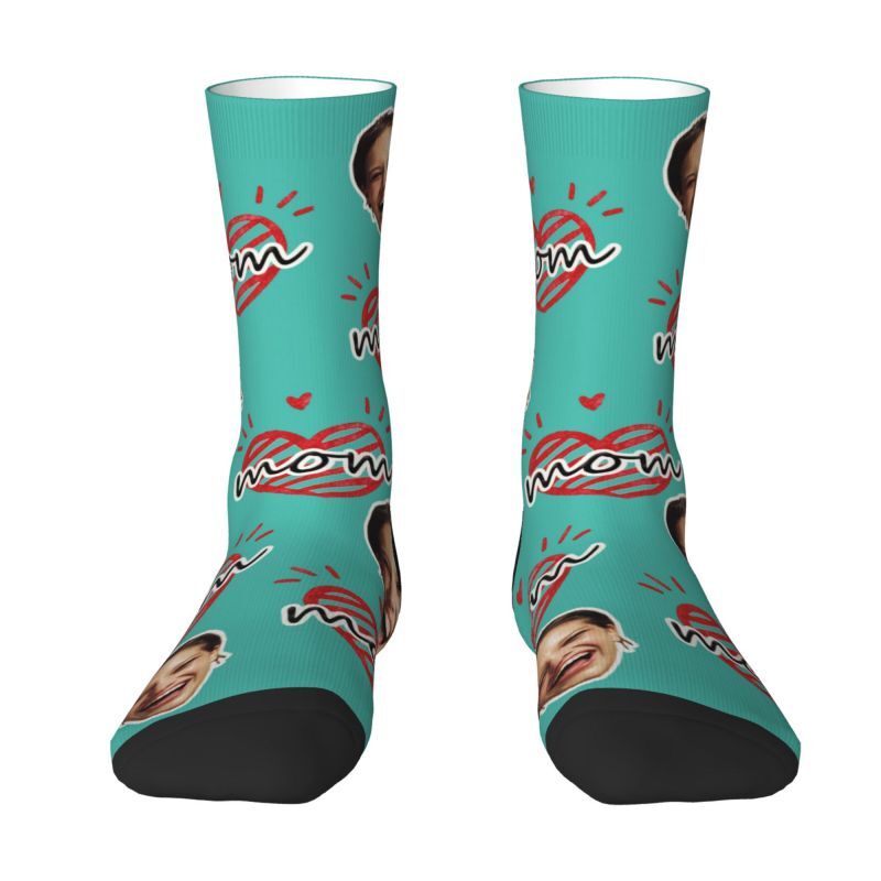 Custom Face Socks Add Photos Mother's Day Gift