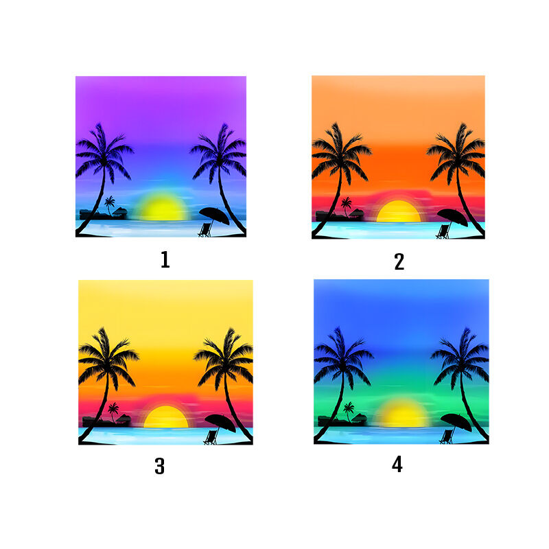 Personalized Picture Men's Beach Shorts with Seaside Sunset Pattern Minimalist Gift for Friends