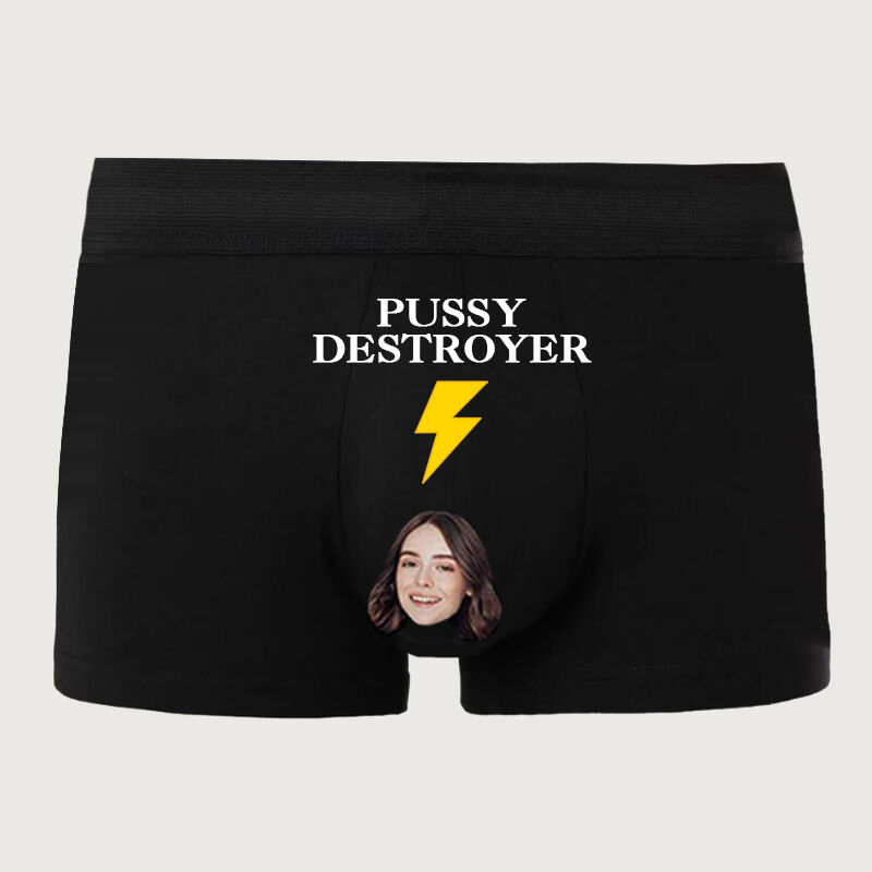 Personalized Photo Men's Underwear Boxer Briefs Funny Gift for Boyfriend